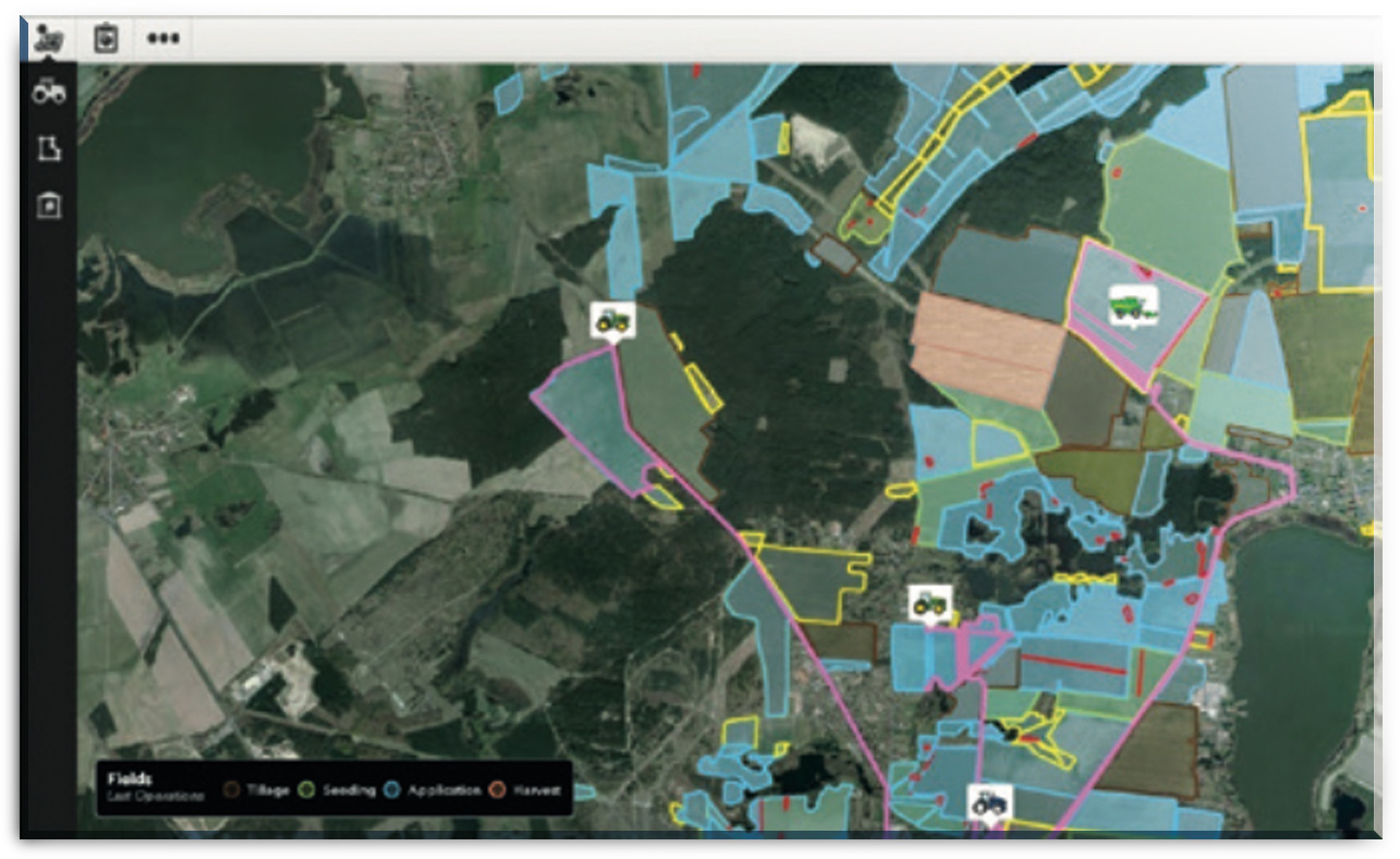 Overhead view of two-way interaction in field